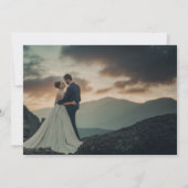 Star and Moon Celestial Wedding Photo Thank You  サンキューカード (裏面)