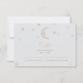 Star and Moon Celestial Wedding RSVP Card (正面)