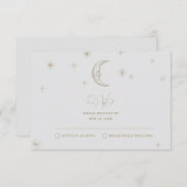 Star and Moon Celestial Wedding RSVP Card (正面/裏面)