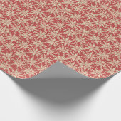 Star Anise Flower Barn Red Wrapping Paper ラッピングペーパー (角)