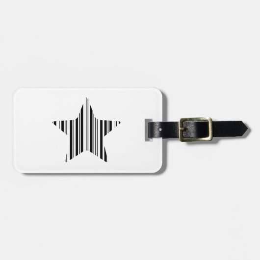STAR BAR CODE ステラバーコードパターン デザイン ラゲッジタグ (正面横)