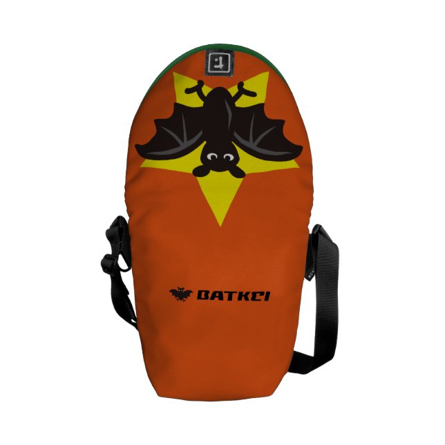 Star Bat Orange メッセンジャーバッグ (裏面オープン)