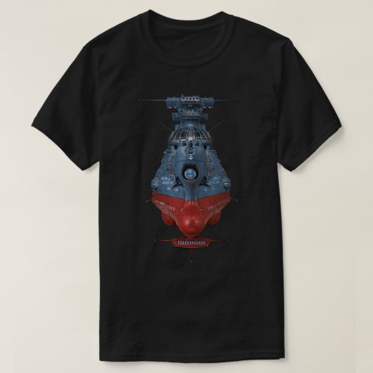Star Blazers – ギンガ – 戦艦 – 大和 – 距離 Tシャツ (デザイン正面)