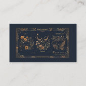 Star Botany Luxury Gold Navy Monogram Business Car 名刺 (正面)