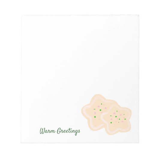 Star Christmas Cookieメモ帳 ノートパッド (正面)