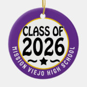 Star Class of 2026写真卒業 セラミックオーナメント (正面)