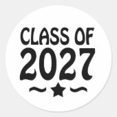 Star Class of 2027 Graduation ラウンドシール (正面)