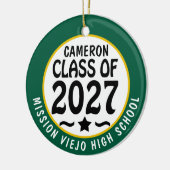 Star Class of 2027 Photo Graduation セラミックオーナメント (左)