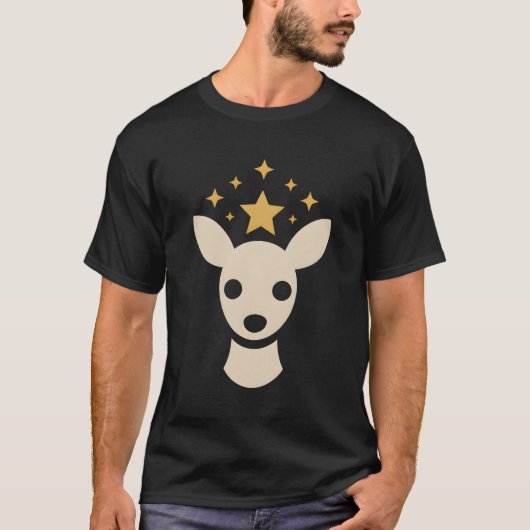 Star Crown Deer Tシャツ (正面)