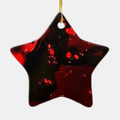Star dark abstract ornament from recycled plastic セラミックオーナメント (裏面)