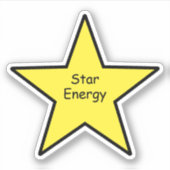 Star Energy Star Sticker – Funny Minimal Sticker シール (正面)