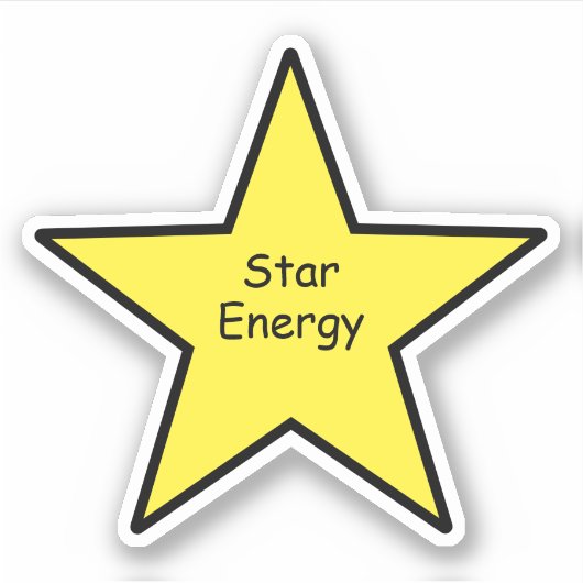 Star Energy Star Sticker – Funny Minimal Sticker シール (正面)