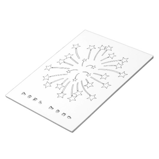 Star Fireworksアウトラインのテキストのノートパッドの色を変更する ノートパッド (アングル)