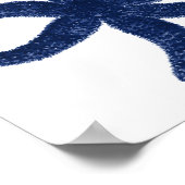 Star Fish Navy Beach Decor ポスター (角)