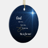 Star - God Sees Me, Hears Me, and Knows Me - round セラミックオーナメント (右)