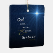 Star - God Sees Me Hears Me and Knows Me - Square セラミックオーナメント (右)