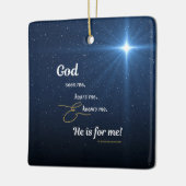 Star - God Sees Me Hears Me and Knows Me - Square セラミックオーナメント (左)