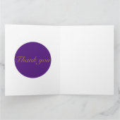 Star gold custom Flat Thank You Card サンキューカード (内部)