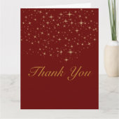 Star gold custom Flat Thank You Card サンキューカード (正面)
