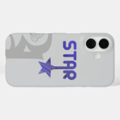STAR iPhoneケース傾向抽象芸術ラベンダーバイオレット Case-Mate iPhoneケース (裏面 (横))