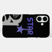 STAR iPhoneケース トレンド 抽象的なラベンダー ヴァイオレット Case-Mate iPhoneケース (裏面 (横))