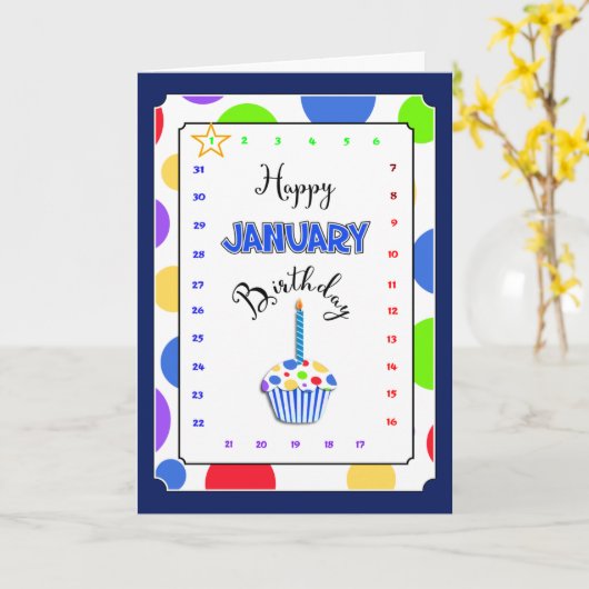 Star JANUARYのインタラクティブな移動誕生日 カード (黄色い花)