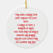 Star-Kissed Angel Child with Candle Ornament セラミックオーナメント (裏面)