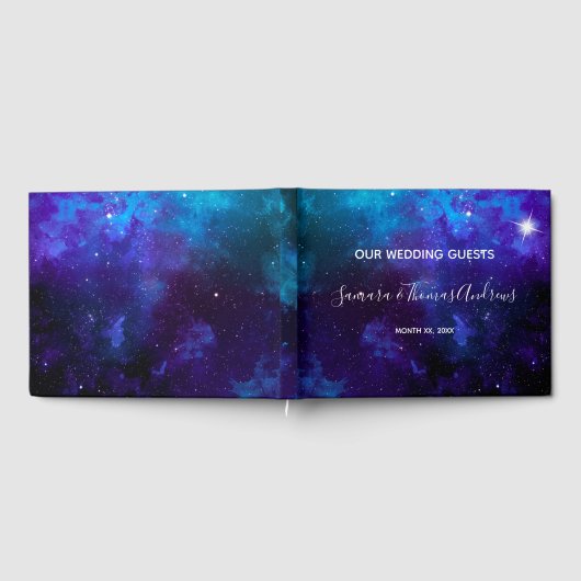 Star Light Blue Sky Wedding ゲストブック (全面)