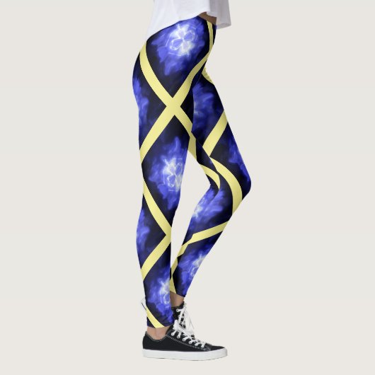 Star Light Star Bright Yellow Blue Leggings レギンス (右)