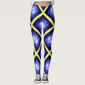 Star Light Star Bright Yellow Blue Leggings レギンス (正面)