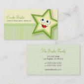 Star Mamm大切カードベビー緑の名刺 コーリングカード (正面/裏面)