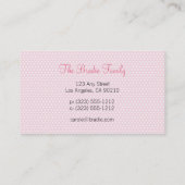 Star Mammaカー大切ドベビーピンク名刺 コーリングカード (裏面)