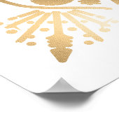 Star & Moon Fortune Teller Monogram & Birth Year ポスター (角)