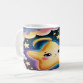 Star Mug Design – Minimalist Celestial Cup Art コーヒーマグカップ (正面左)