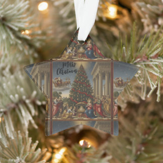 Star Nativity Christmas Santa Acrylic Ornament オーナメント