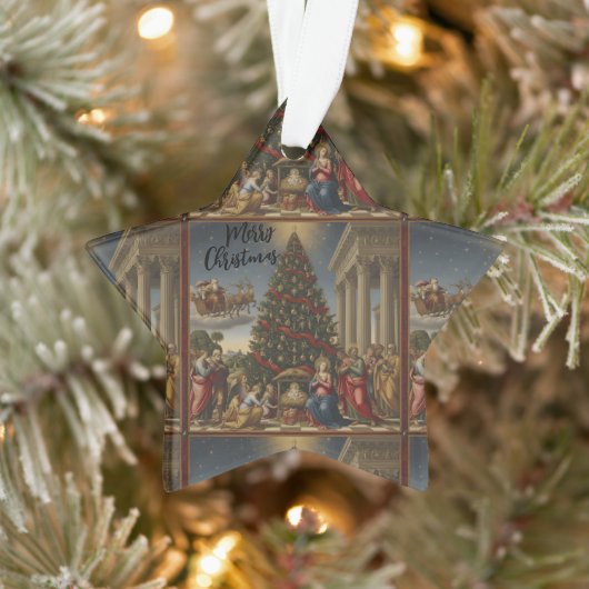 Star Nativity Christmas Santa Acrylic Ornament オーナメント (ツリー)