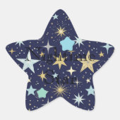 Star nightime theme Stickers 星シール (正面)
