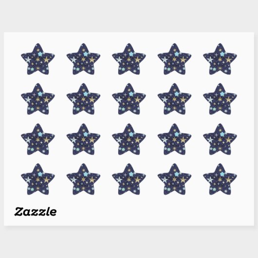 Star nightime theme Stickers 星シール (シート)