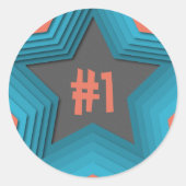  Star Number 1 ラウンドシール (正面)