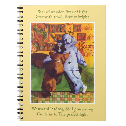 STAR OF 疑問に思 Spiral Notebook - 金ゴールド ノートブック (正面)