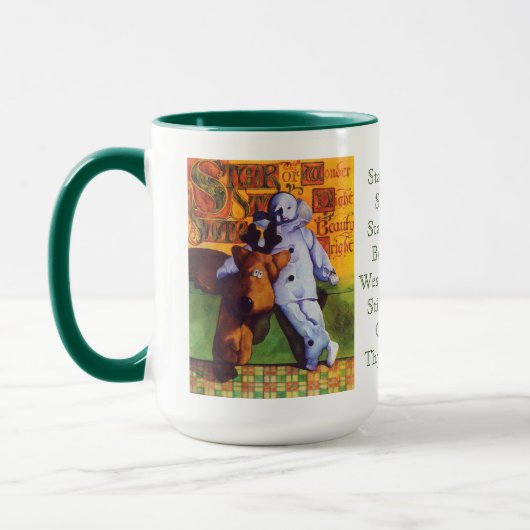 STAR OF 疑問に思 Tall Hunter Green Combo Mug マグカップ (左)