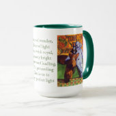 STAR OF 疑問に思 Tall Hunter Green Combo Mug マグカップ (正面右)