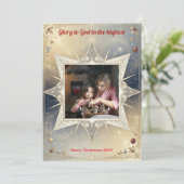 Star of Bethlehem Christian Photo Christmas シーズンカード (スタンド正面)