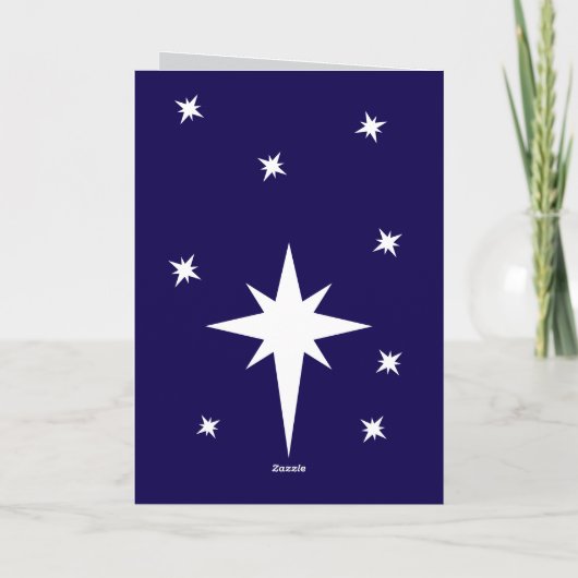 Star of Bethlehem personalized Christmas カード (裏面)