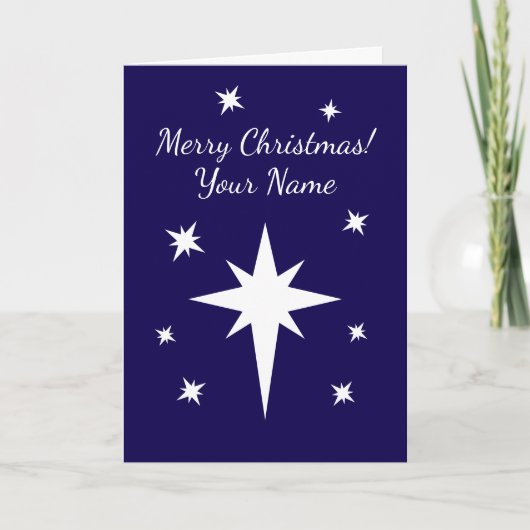 Star of Bethlehem personalized Christmas カード (正面)