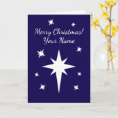 Star of Bethlehem personalized Christmas カード (黄色い花)