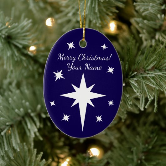 Star of Bethlehem personalized Christmas ornament セラミックオーナメント (ツリー)