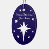 Star of Bethlehem personalized Christmas ornament セラミックオーナメント (左)