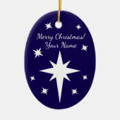 Star of Bethlehem personalized Christmas ornament セラミックオーナメント (正面)