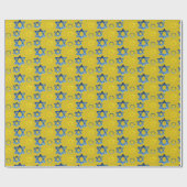 Star Of David水彩画芸術的形 ラッピングペーパー (フラット)